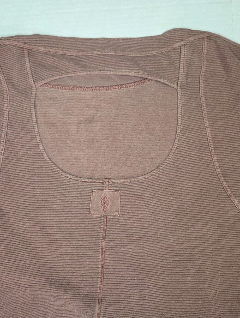 Free People Movement It Takes Two Layer Top Women's Size S Fired Clay Boho Boxy - Picture 6 of 11